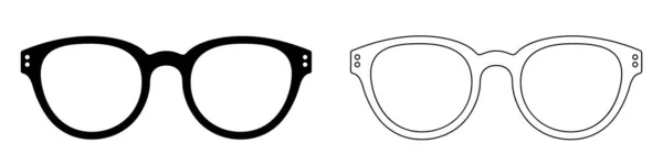 Ikona Brýlí Sada Ikon Slunečních Brýlí Vektorová Ilustrace Ikony Vektorů — Stockový vektor