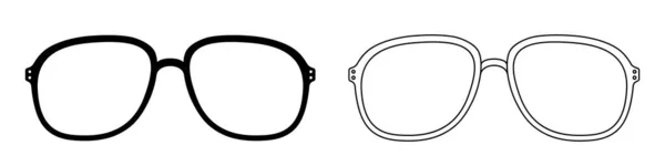 Icono Gafas Conjunto Gafas Sol Iconos Ilustración Vectorial Iconos Vectoriales — Vector de stock