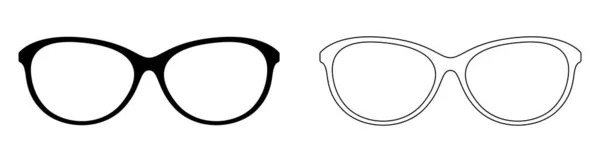 Icono Gafas Conjunto Gafas Sol Iconos Ilustración Vectorial Iconos Vectoriales — Vector de stock