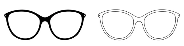 Icono Gafas Conjunto Gafas Sol Iconos Ilustración Vectorial Iconos Vectoriales — Vector de stock