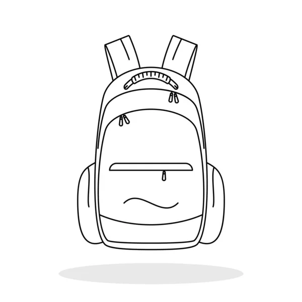 Icono Mochila Ilustración Vectorial Icono Mochila Lineal Icono Mochila Negra — Vector de stock