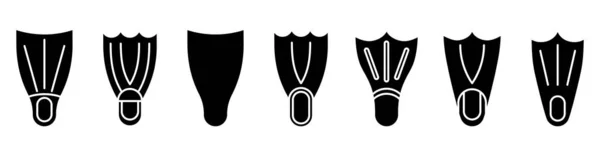 Flossen Symbol Ein Satz Flossen Symbole Vektorillustration Flossen Vektor Symbole — Stockvektor