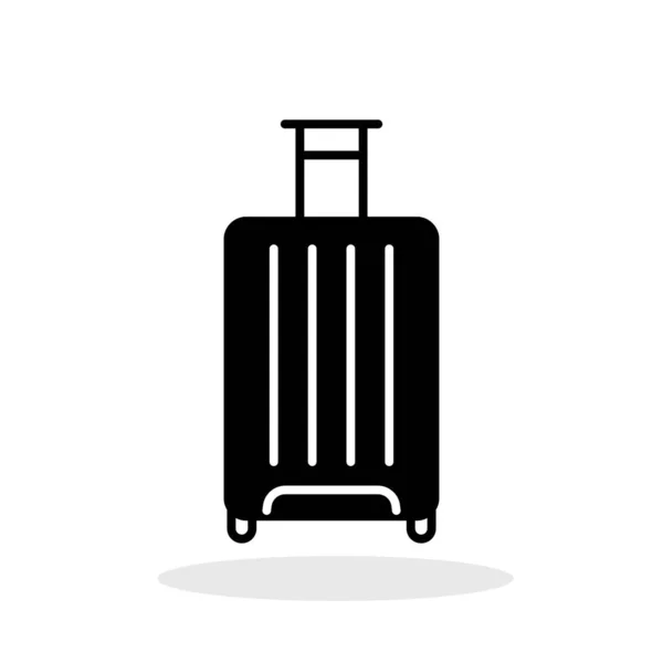 Baggage Icon Luggage Black Icon Vector Illustration Travel Concept — Stock Vector