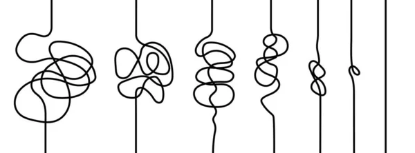 Líneas Trazadas Mano Desordenado Caos Líneas Laberintos Lineales Dibujados Dificultad — Archivo Imágenes Vectoriales