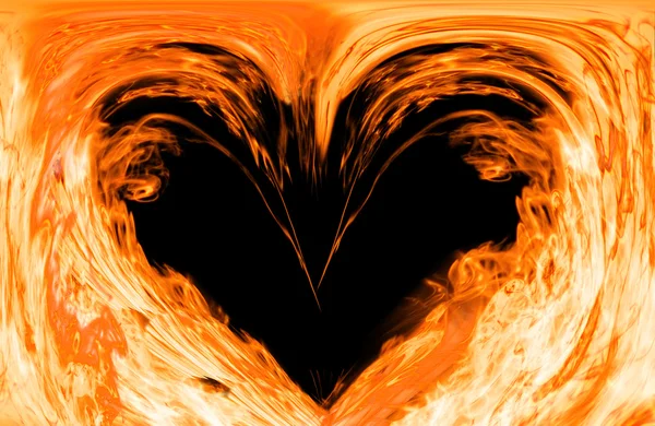 Hot fire heart — Stock Photo, Image