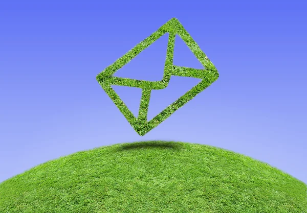 Symbol grass email — Stock Photo, Image