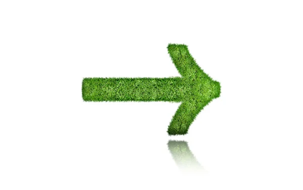 Green grass arrow — Stock Photo, Image