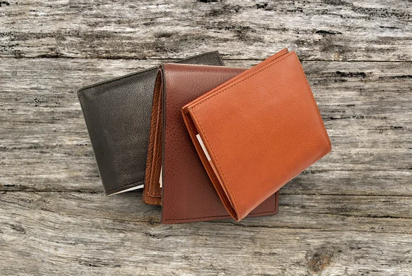 Several leather wallet — Stock Photo, Image