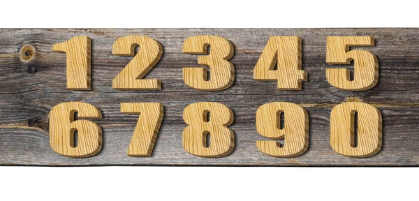 Set de números de madera — Foto de Stock