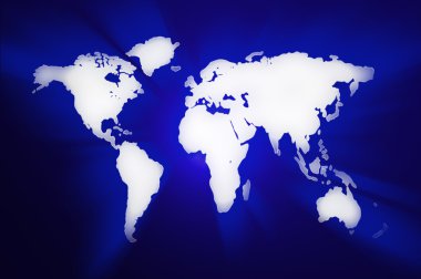 Dünya haritası illüstrasyonu