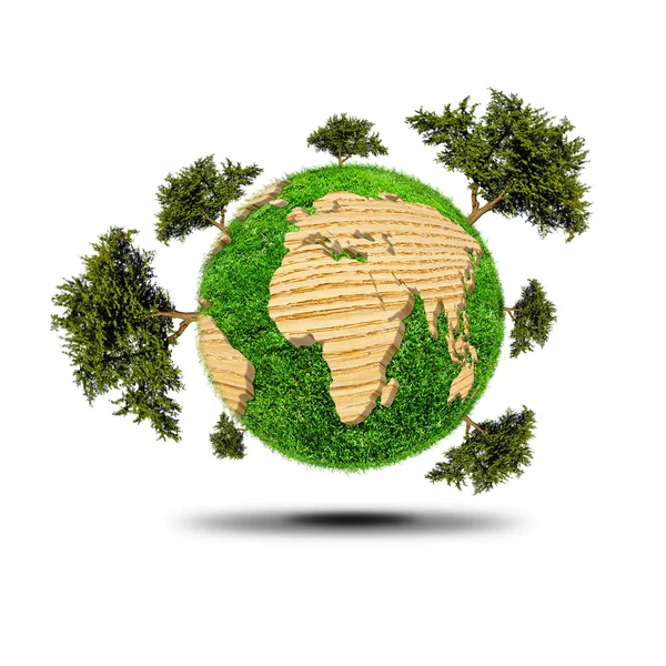 Planet With Tree — Stock Photo, Image