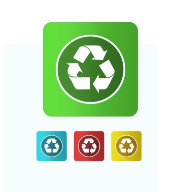 resimde geri dönüşüm simgesini