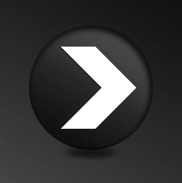 Pfeil moderne schwarze Glas Kreis Symbol — Stockfoto