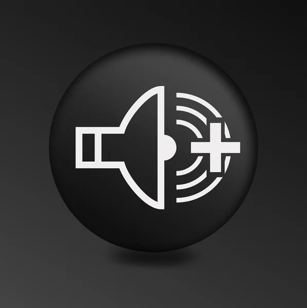 Black icons with the image of the speaker — Stock Photo, Image