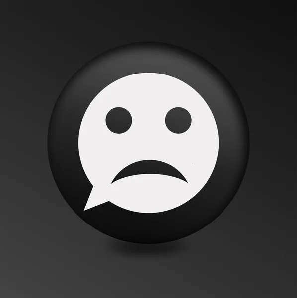Droevig gezicht pictogram. Verdriet depressie chat symbool. — Stockfoto