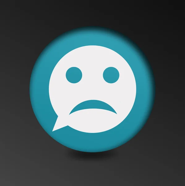 슬픈 얼굴 아이콘입니다. 슬픔 우울증 채팅 기호. — 스톡 사진