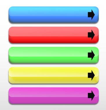 renkli web düğme kümesi.