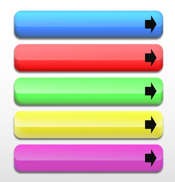 Set di pulsanti web colorati . — Foto Stock