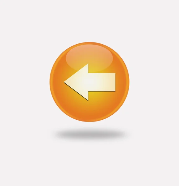 Orange left arrow icon. — Stock Photo, Image