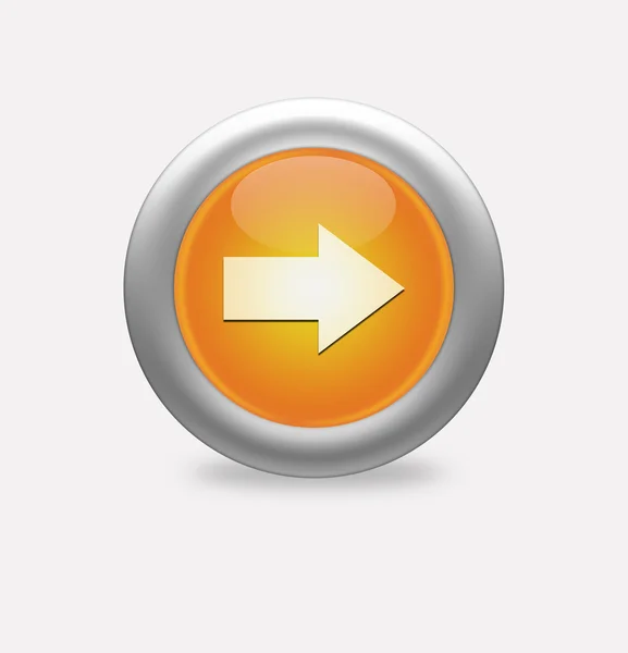 Orange icon arrow right — Stock Photo, Image