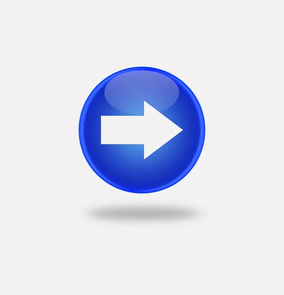 Blauwe pictogram pijl rechts — Stockfoto
