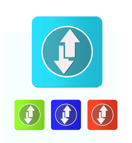 Set of colored icons with arrows up and down — Stock Photo, Image