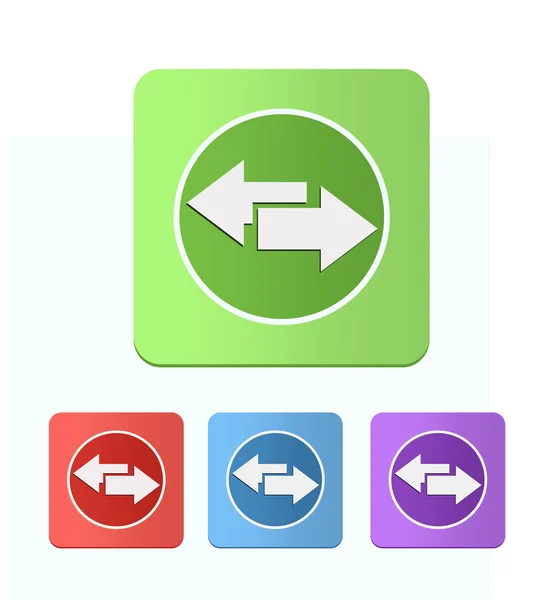 Set of colored icons with arrows left and right — Stock Photo, Image