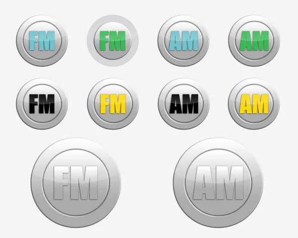 FM radio icon. AM radio icon — Stock Photo, Image