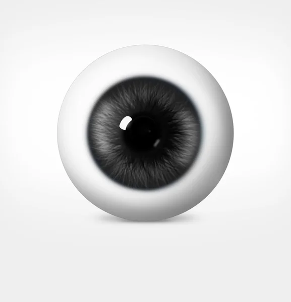 3D-oog van de mens op witte achtergrond. — Stockfoto