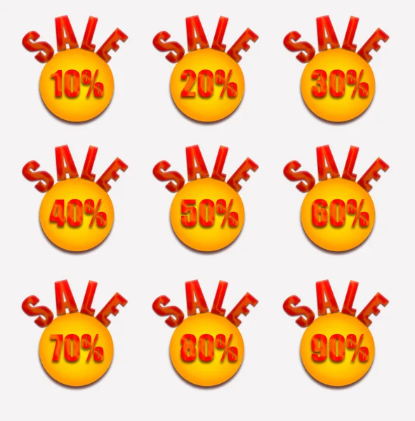 Sale set of percent — Stock Photo, Image