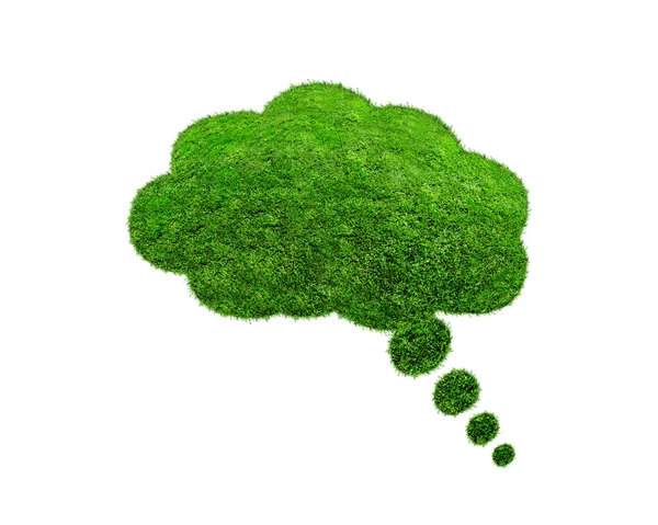 Green grass Speech Bubble — Stock Photo, Image