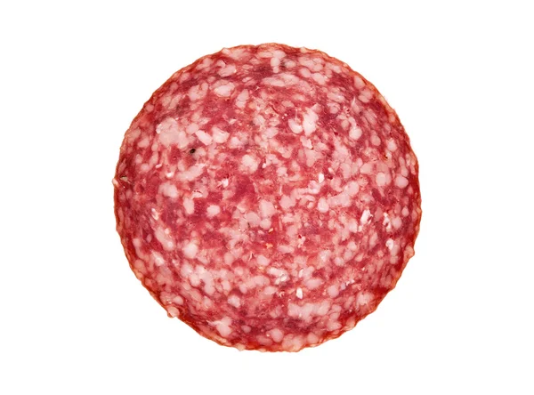 Scheibe Salami-Wurst — Stockfoto