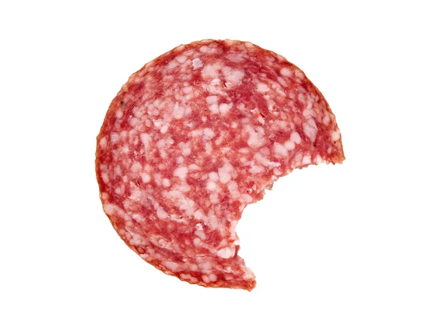 Plakje salami worst — Stockfoto