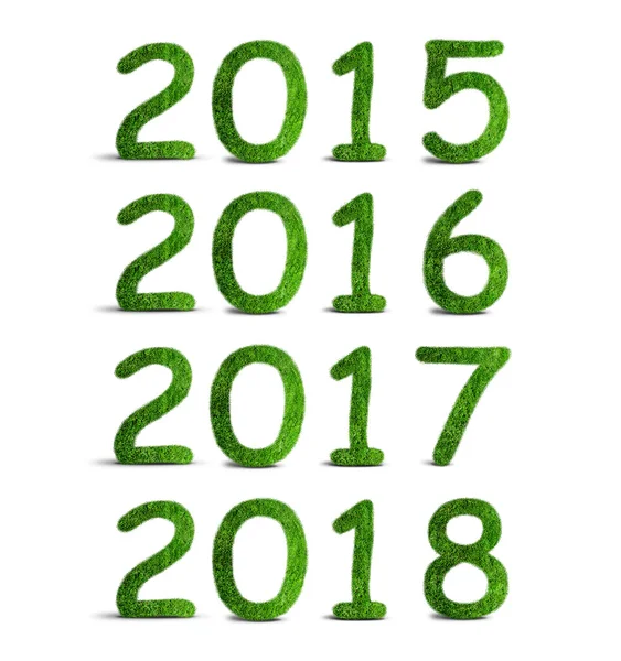 草药数字 2015年，2016年，2017年 2018 — 图库照片