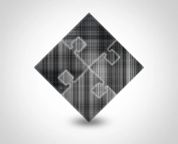 Ilustração quebra-cabeça preto — Fotografia de Stock