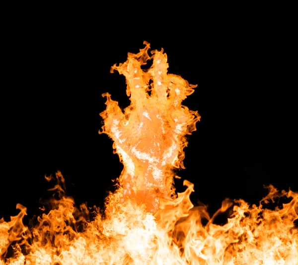 Oheň ruka — Stock fotografie