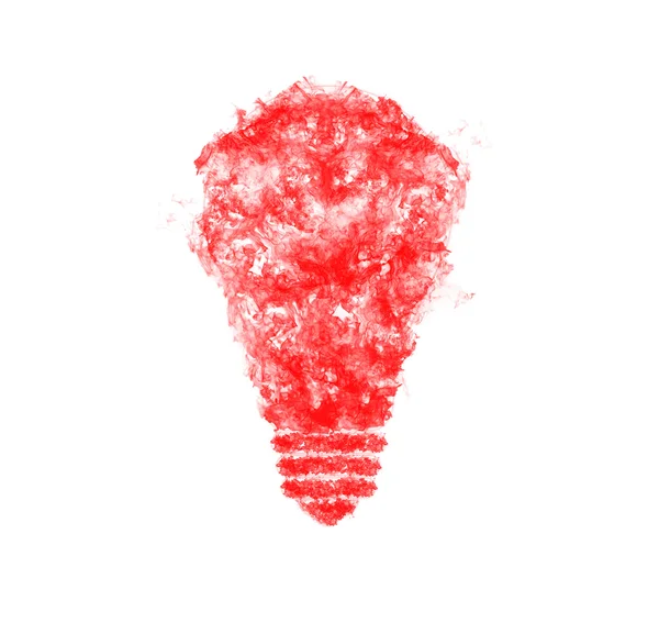 Ampoule rouge abstraite. Lampe idée créative — Photo