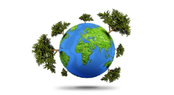 Planet With Tree — Stock Photo, Image