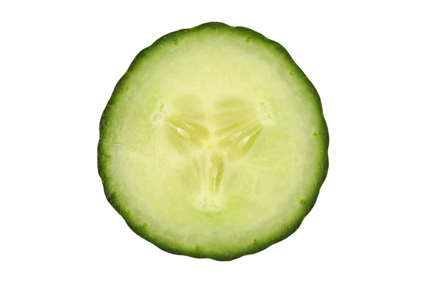 Fresh cucumber slice isolated — Stock Photo, Image