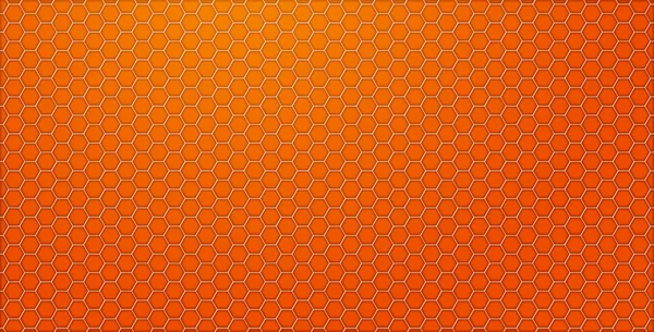 Pola oranye dengan heksagon — Stok Foto