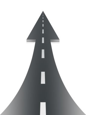 Yukarı ok beyaz arka planda siyah