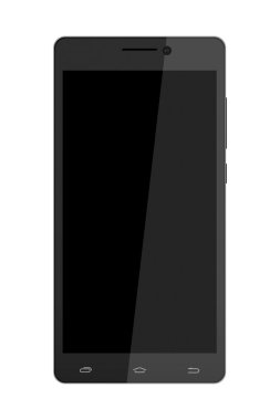 Boş ekran ile siyah akıllı telefon.