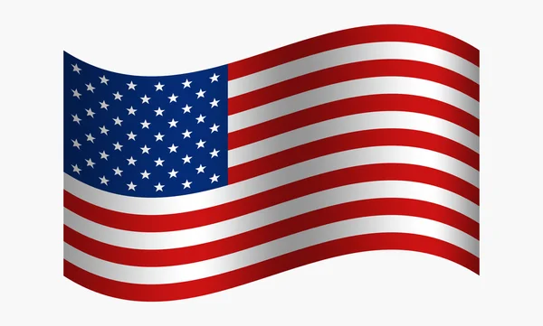 Illustratie van de vlag van de Verenigde Staten geïsoleerd — Stockfoto