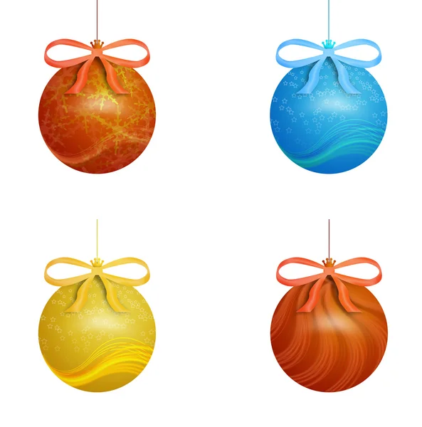 Nastavte barevné vánoční koule — Stock fotografie