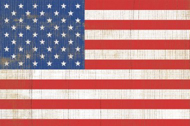 Eski ahşap doku ABD bayrağı