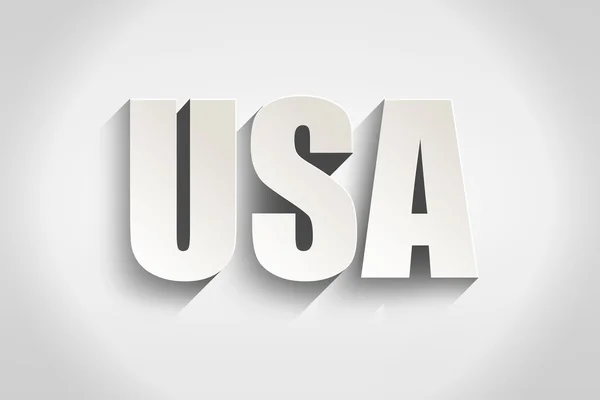 Белая надпись США с длинной тенью — стоковое фото
