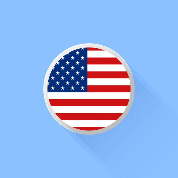 Icono de botón de bandera de Estados Unidos —  Fotos de Stock