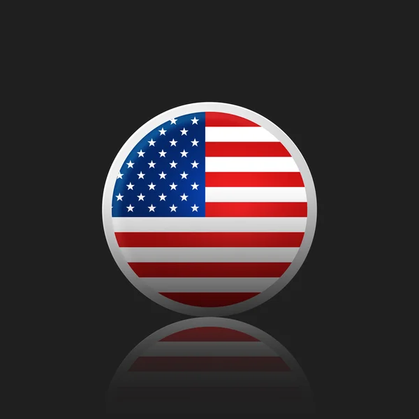 Круглі значок з на Прапор США — стокове фото