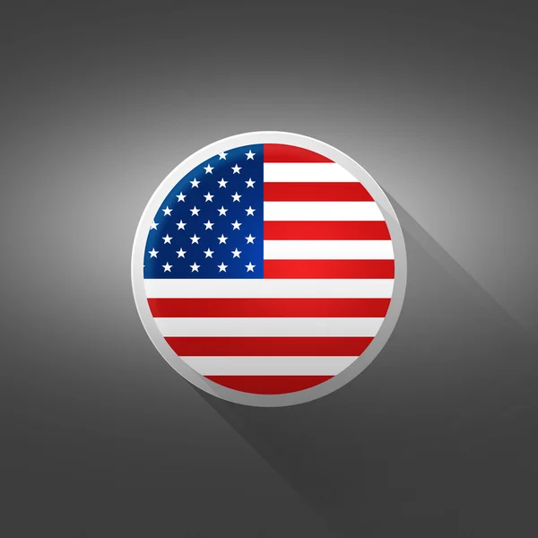 Kolo s ikonou vlajky Usa — Stock fotografie