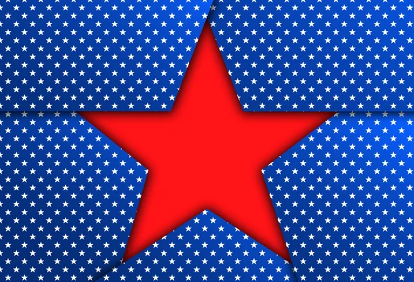 Red patriotic star — Stock Photo, Image